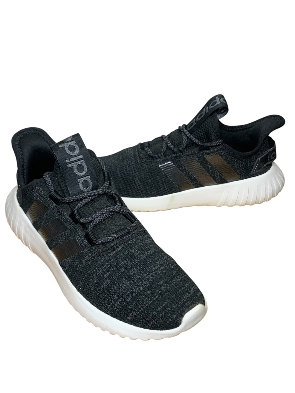 adidas Kaptir X Black Knit Slip-On Sneakers Sz 7 Light Comfort Running Shoes